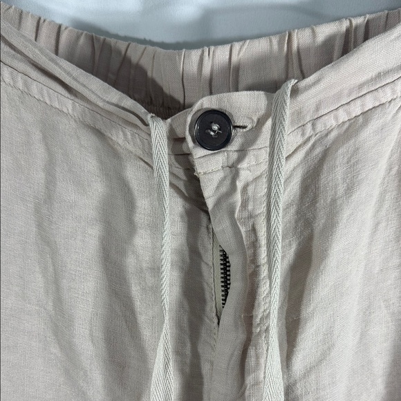 XCVI Beige Wide-Leg Linen Pants Size Small - Picture 4 of 10